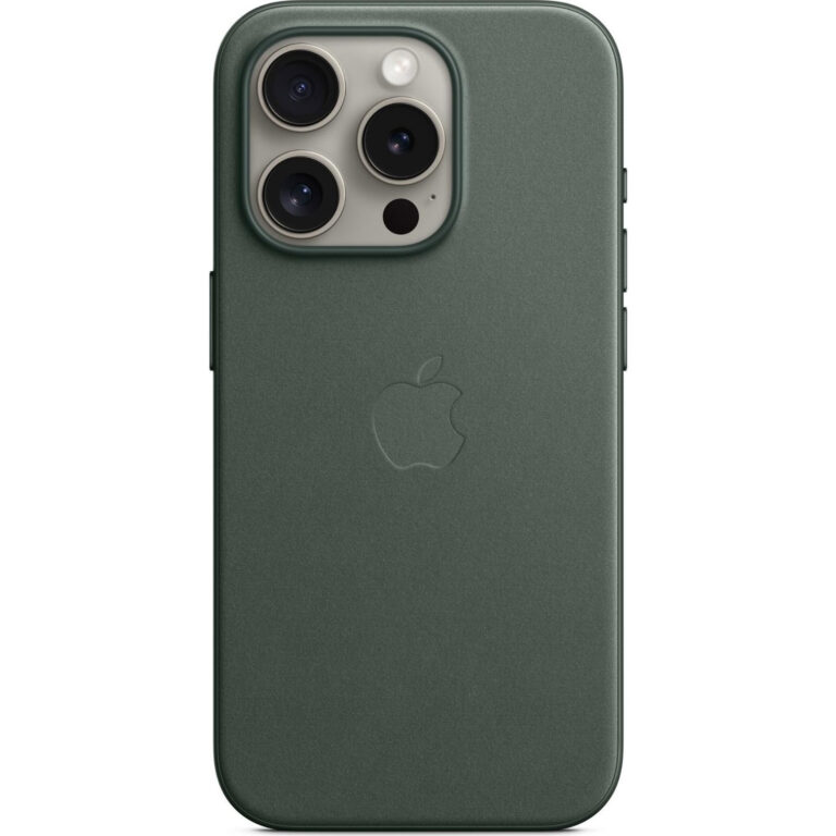 Funda original Apple de trenzado fino con MagSafe para Apple iPhone 15 Pro verde
