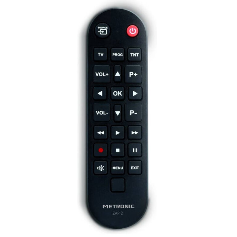 Mando a distancia universal Metronic ZAP 2 para TV+TDT negro