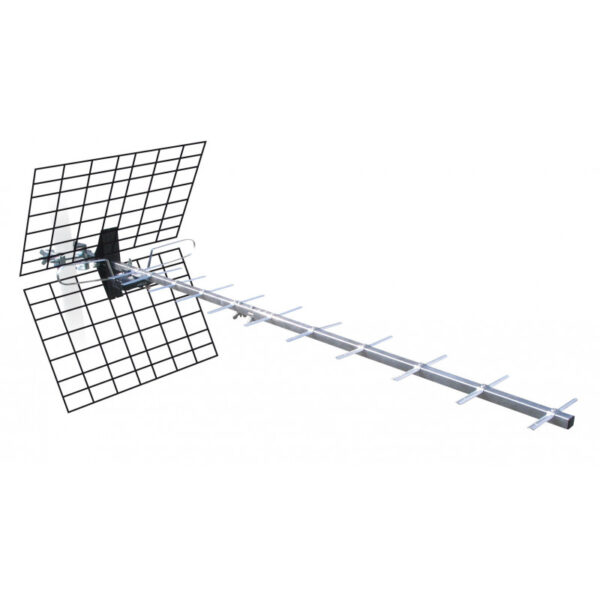 Antena exterior con conector F Metronic 425044 de 20 dB (NUEVA)