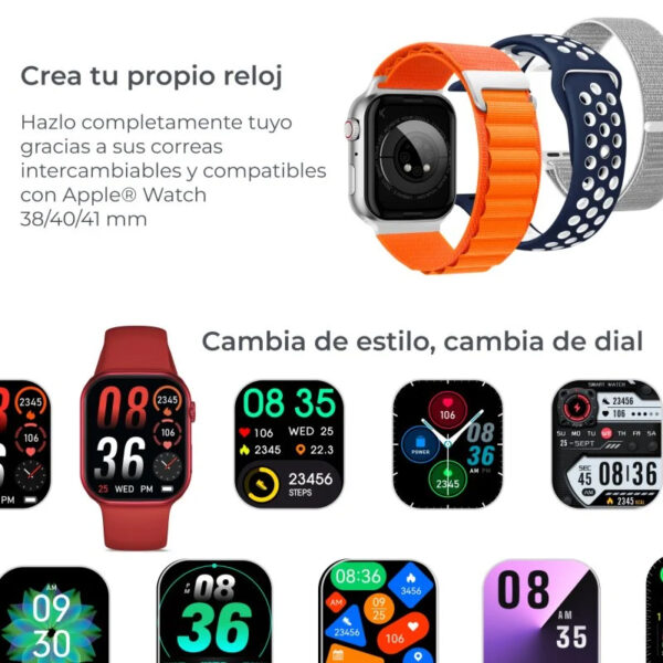 Reloj Smartwatch Ksix Urban 5 Mini Pantalla Amoled 1.75" Azul - Imagen 10