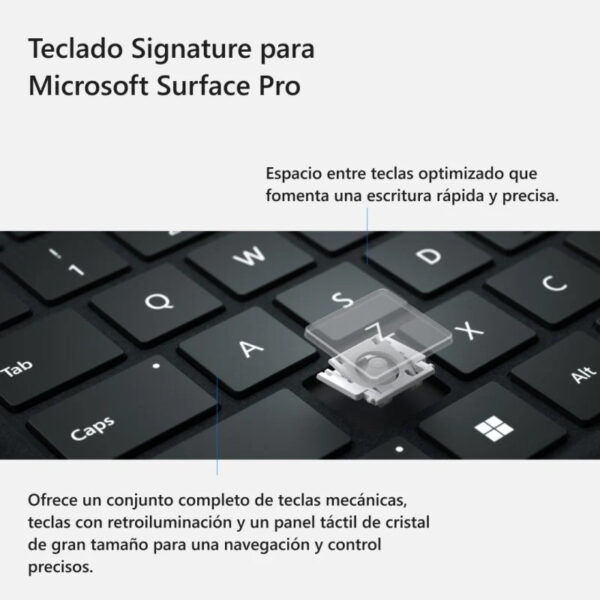 Microsoft Signature Funda con Teclado Alcantara Bosque para Surface Pro 8/9/X - Imagen 2