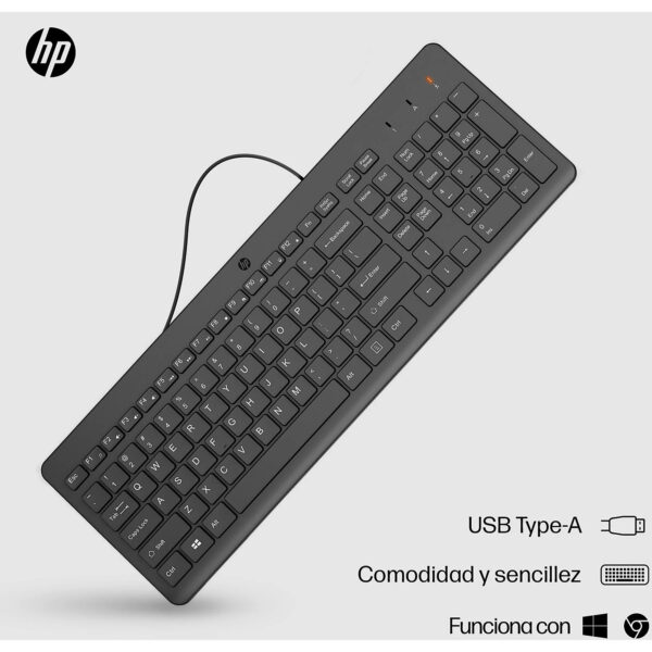 Teclado HP 150 664R5AA USB A con cable en español (ñ) - Imagen 5