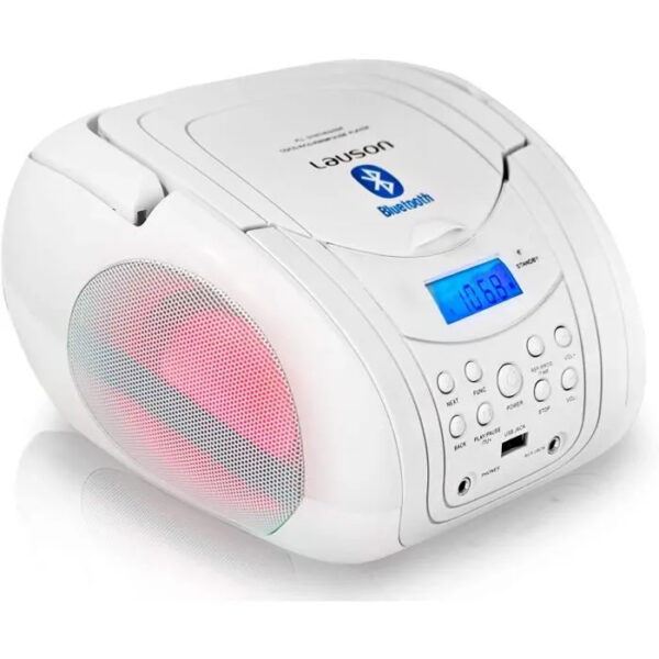 Reproductor CD Lauson MX22 CD-MP3 con Luces LED y Bluetooth y Radio FM - Imagen 2