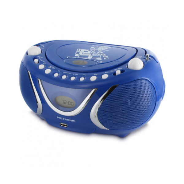 Radio Metronic 477132 CD / MP3 Portátil Square Azul marino Usado