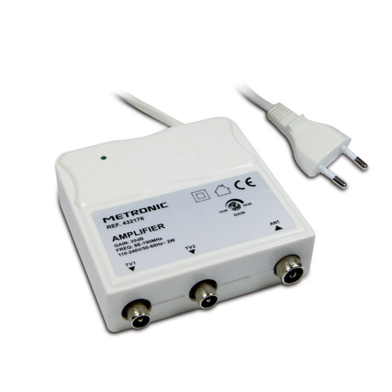 Amplificador interior FM/VHF/UHF con control de ganancia de 30 dB con filtro 4G