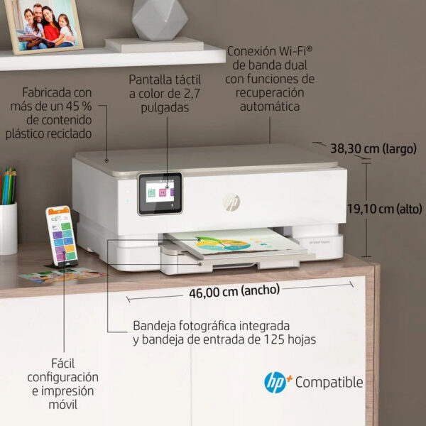 Impresora Multifunción HP ENVY Inspire 7220e Color Wifi Dúplex Usada * - Imagen 5