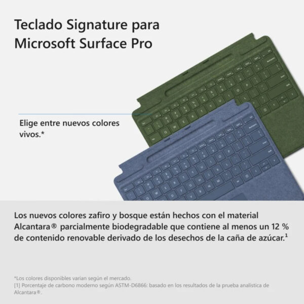 Microsoft Signature Funda con Teclado Alcantara Bosque para Surface Pro 8/9/X - Imagen 3