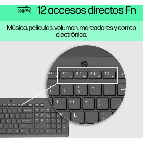 Teclado HP 150 664R5AA USB A con cable en español (ñ) - Imagen 4