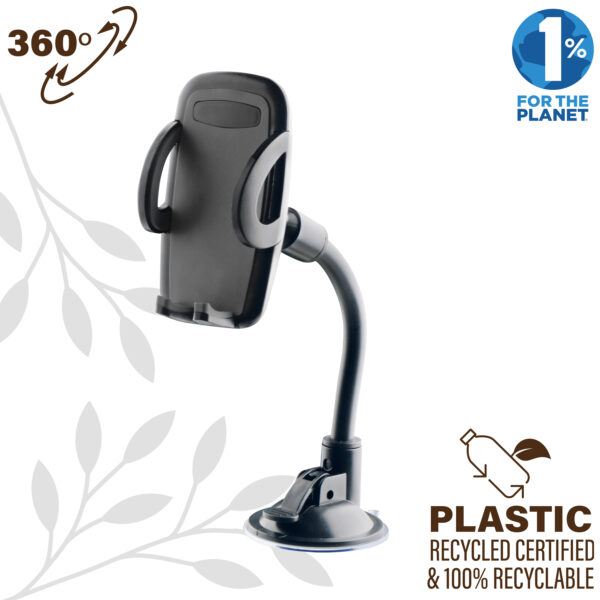 Soporte de Coche Muvit for Change universal ventosa hasta 7"negro - Imagen 2