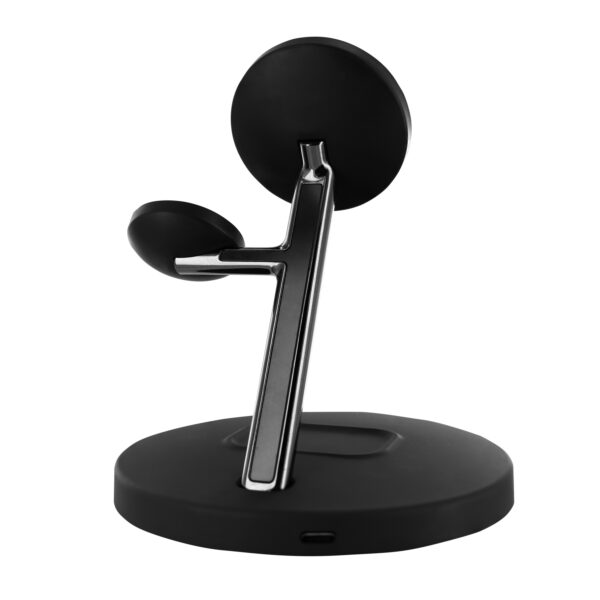 Cargador Muvit for change 3 en 1 soporte magsafe+soporte iWatch+Airpod negro - Imagen 5
