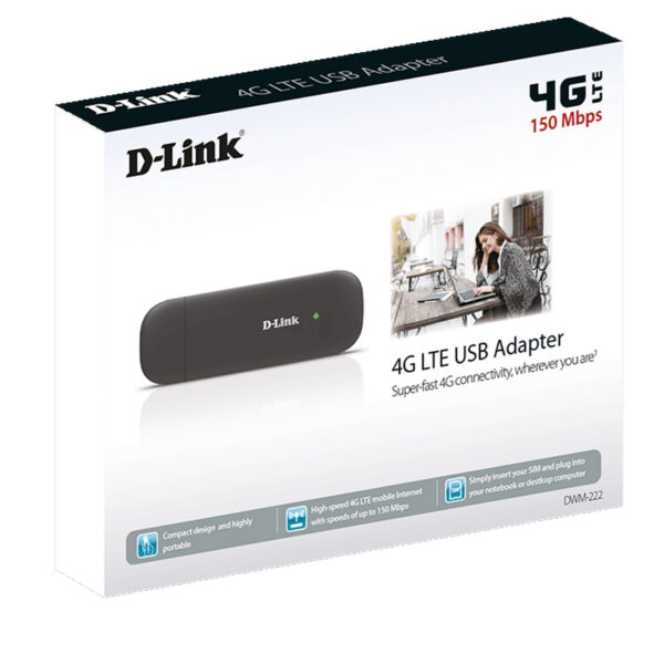 Adaptador USB D-Link DWM-222 WiFi Modem 4G LTE Usado - Imagen 3