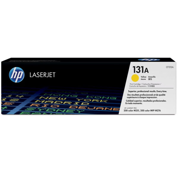 Cartucho de tóner original HP Laserjet 131A Amarillo ‎CF212A 1.800 pág.