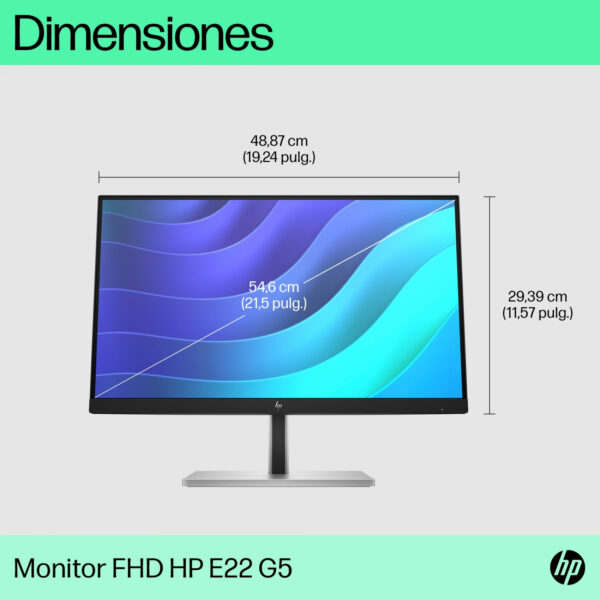 Monitor HP E-Series E22  G5 21.5" 1920 x 1080 FullHD LED Negro *Tiene una marca* - Imagen 8