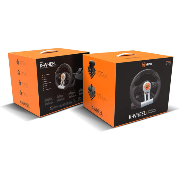 Volante y pedales Multiplataforma Krom K-WHEEL compatible PC, PS3, PS4 y XBOX - Imagen 6