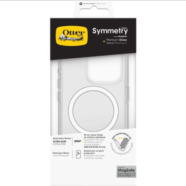 Funda OtterBox Symmetry Clear + Cristal Templado para Apple iPhone 15 Plus Usada - Imagen 4