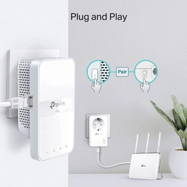 TP-Link TL-WPA7617 KIT PLC Powerline Red Eléctrica AV1000 + WiFi AC1200 - Imagen 5
