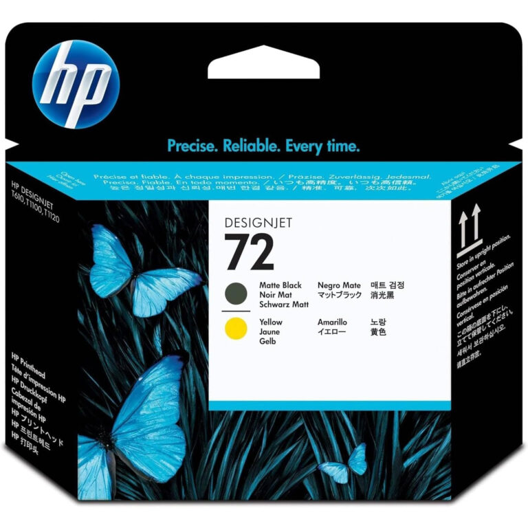 Cabezal de impresión DesignJet HP 72 negro mate y amarillo