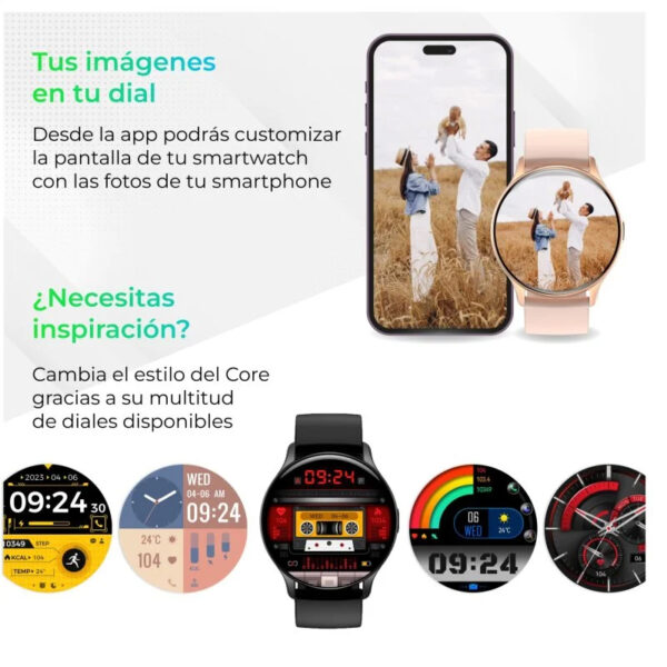 Reloj Smartwatch Ksix Core Pantalla Amoled 1.43" Sumergible Rosa - Imagen 6