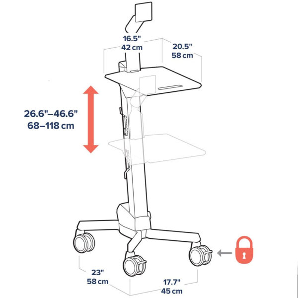 Carrito Ergotron Neo-Flex para Para Pantalla LCD/Teclado/Ratón/Escánder - Imagen 4