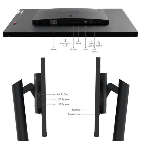 Monitor Lenovo ThinkVision T24i-30 23.8" LED IPS FullHD Usado *Golpe esquina* - Imagen 8