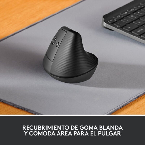 Logitech Lift Ratón Inalámbrico Vertical para Zurdos 4000 DPI Gris-Negro Usado * - Imagen 2