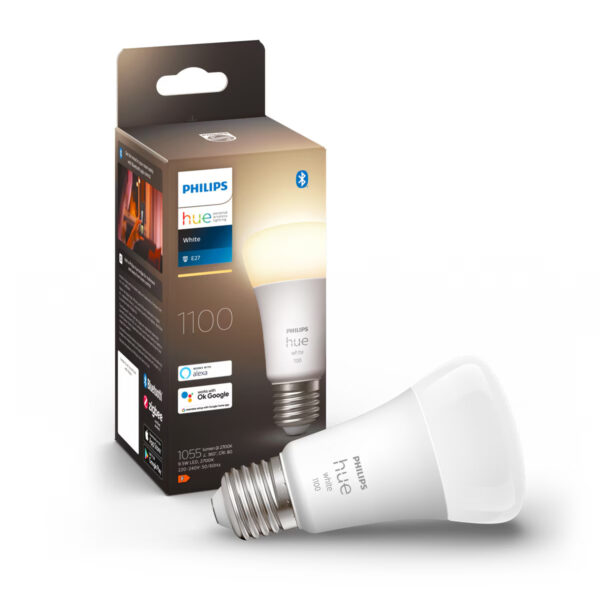 Bombilla LED inteligente Philips Hue White E27 1055lm 9,5 W *Emb.dañado, nuevo* - Imagen 3