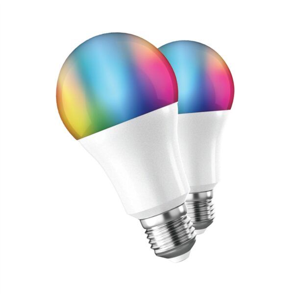 Pack 2 Bombillas Muvit iO A60 E27 800lm 9W RGB+CCT D60* H118 (NUEVO)