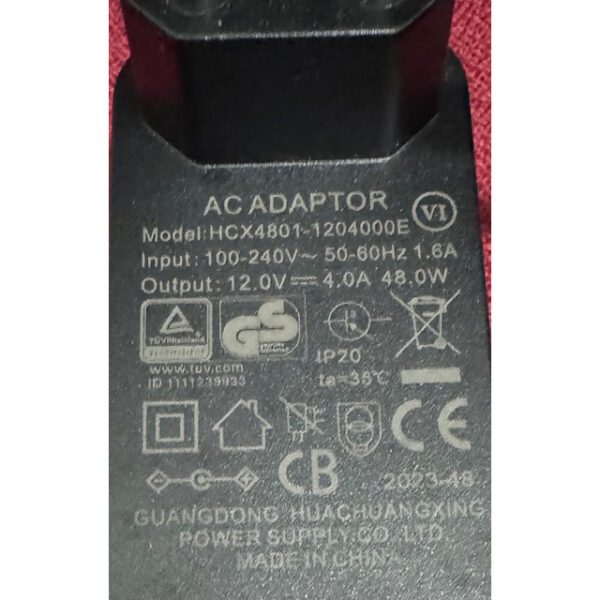 Cargador Monitor HCX4801-1204000E 12V 4.0A 48W - Imagen 2