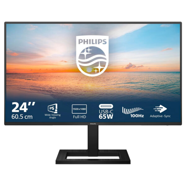 Monitor Philips E-line 24E1N1300AE 24" 16:9 FHD LED IPS 100Hz USB-C PD 65W - Imagen 2