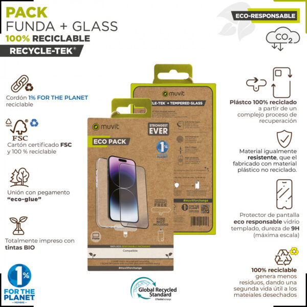 Muvit for change funda Apple iPhone 15 Pro Max + protector de pantalla - Imagen 2
