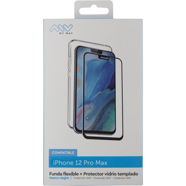 Funda Myway compatible para Apple iPhone 12 Pro Max + protector pantalla vidrio