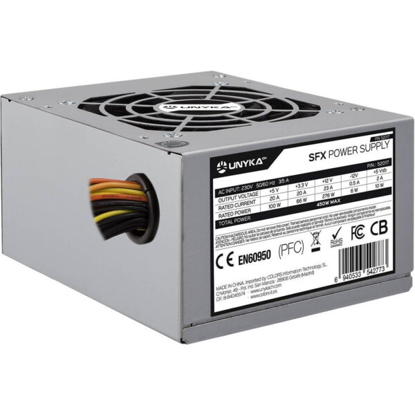 Fuente de Alimentación UNYKAch SFX 450W ventilador de 80 mm ultra silencioso