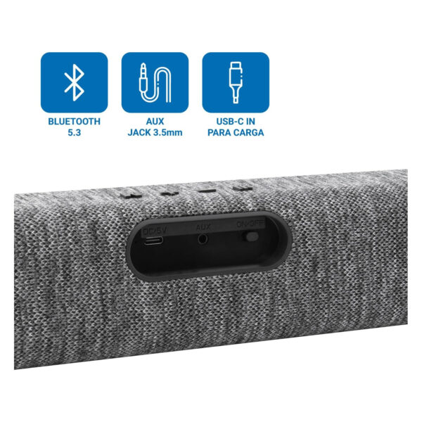Barra de Sonido CoolBox Bluetooth 5.3 BAND BS23 20W Gris - Imagen 6