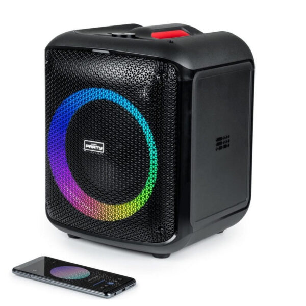 Altavoz BigBen Cube PARTYBTHPMAX Bluetooth Iluminación 200W Micrófono Usado - Imagen 2