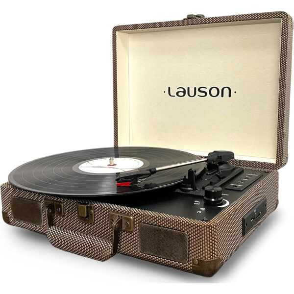 Tocadiscos Maletin Lauson CL614 3 velocidades Bluetooth altavoz y lector USB/SD
