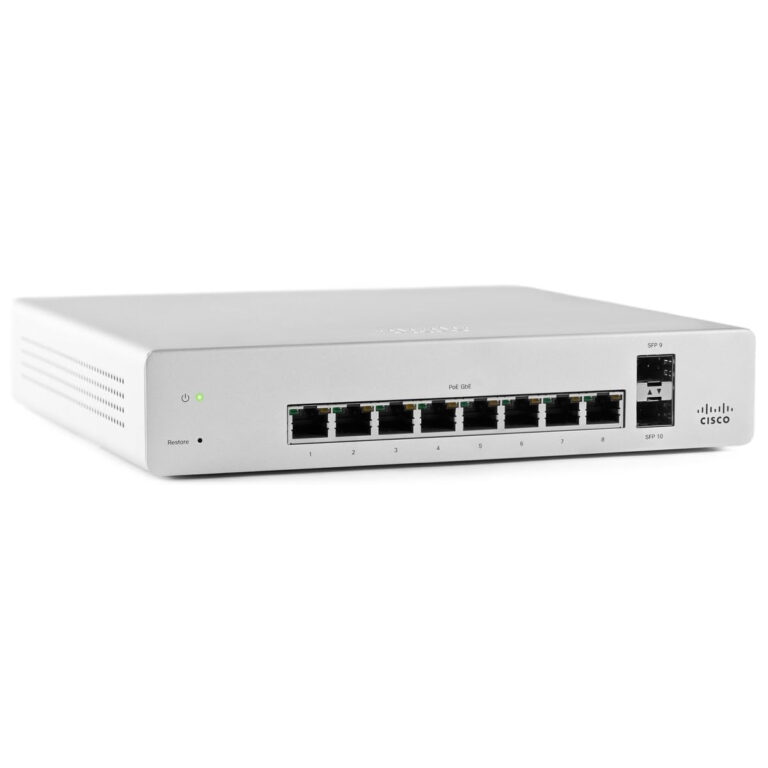 Switch de red Cisco Meraki MS220-8P Gestionado L7 Gigabit Ethernet Usado *