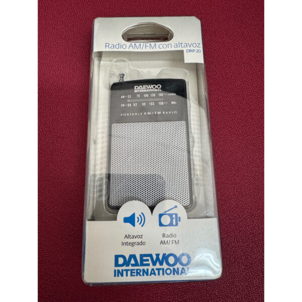Radio Daewoo AM/FM con altavoz incorporado DRP-20 Negra