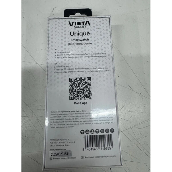 Reloj Inteligente Vieta Smart Unique Negro **Reacondicionado** - Imagen 2