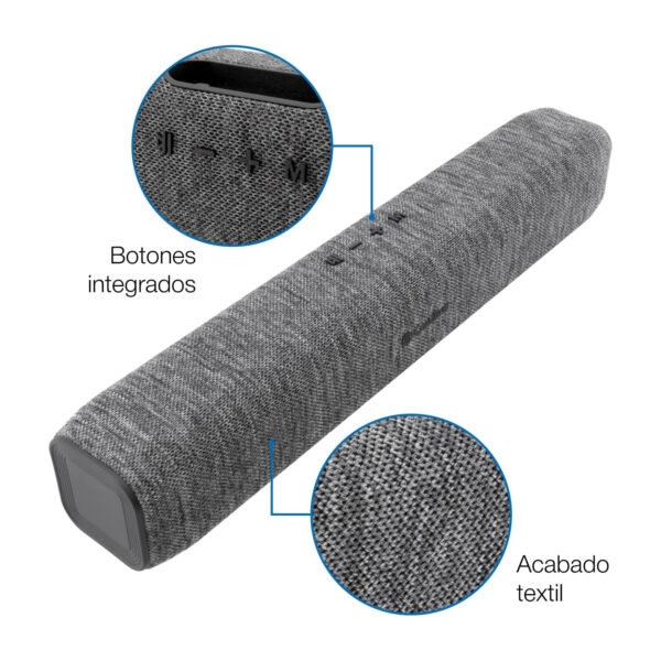 Barra de Sonido CoolBox Bluetooth 5.3 BAND BS23 20W Gris - Imagen 4