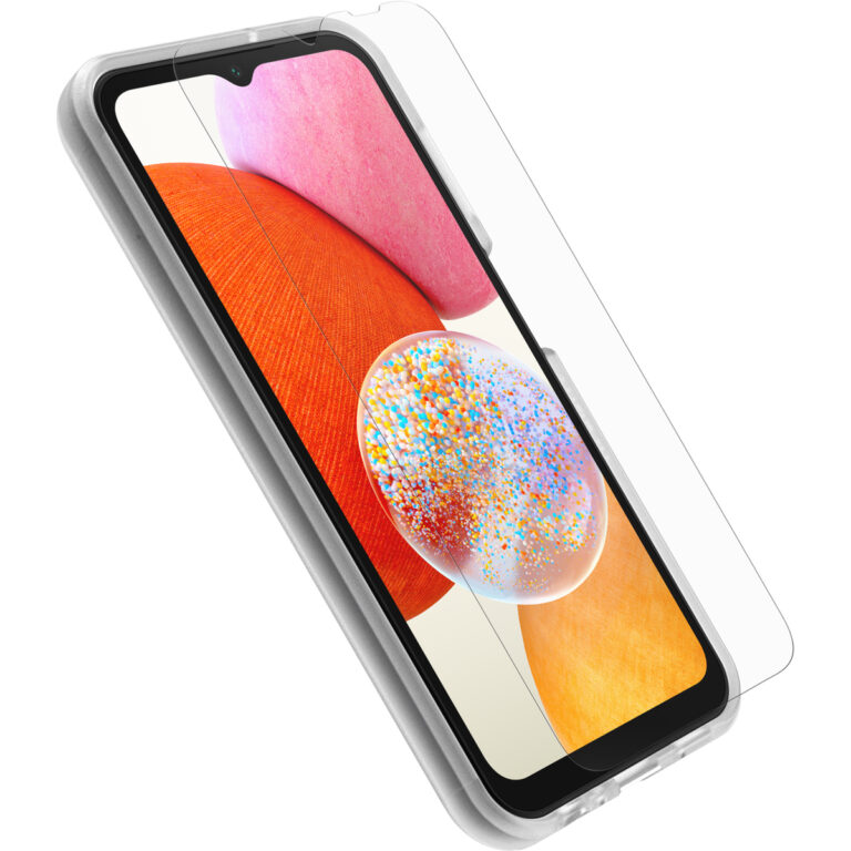 React Funda + Protector Trusted Glass para Samsung Galaxy A14 transparente