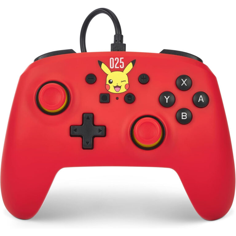 Mando PowerA con Cable Pikachu riendo para Nintendo Switch