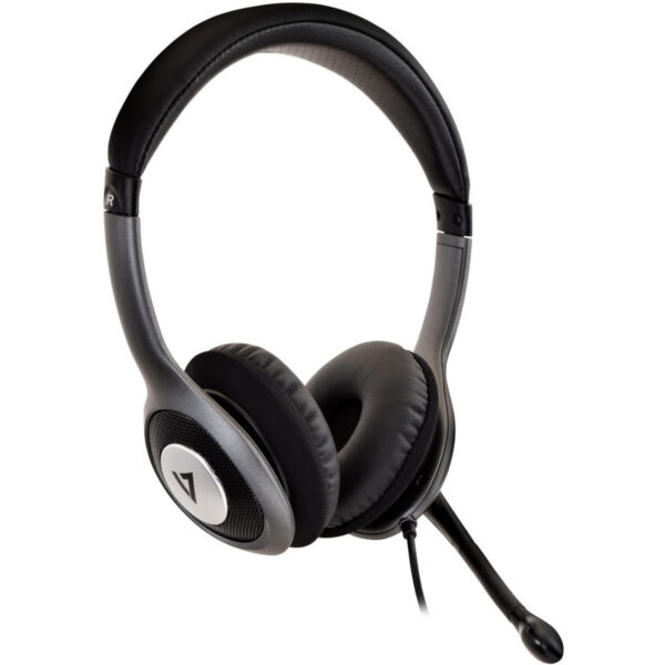 Auriculares V7 Diadema HU521-2EP USB Negro/Plata Usados