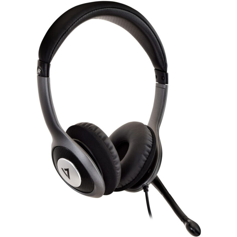 Auriculares V7 Diadema HU521-2EP USB Negro/Plata Usados