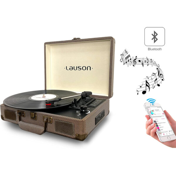 Tocadiscos Maletin Lauson CL614 3 velocidades Bluetooth altavoz y lector USB/SD - Imagen 3