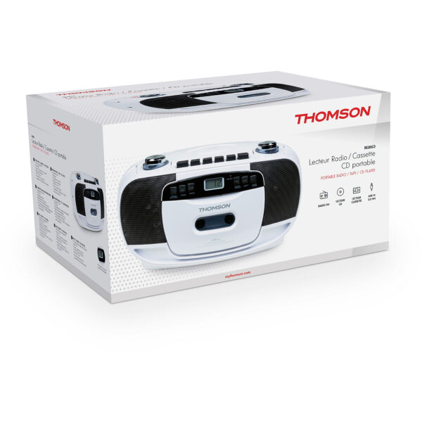 Radio casette con CD Thomson RK201CD blanco **Embalaje dañado, producto nuevo** - Imagen 6