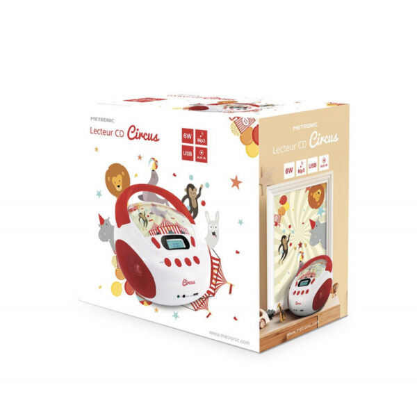 Radio Metronic 477145 CD MP3 infantil con puerto USB Circus - Imagen 5