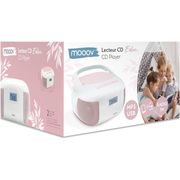 Radio Metronic Mooov 477185 Radio FM/USB/microSD/CD con Bluetooth Rosa Usado * - Imagen 8