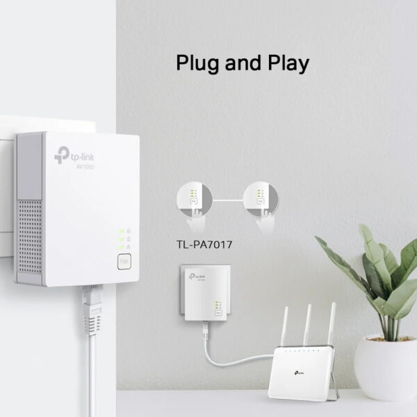 TP-Link TL-PA7017 KIT PLC Powerline Red Eléctrica AV1000 Gigabit - Imagen 5
