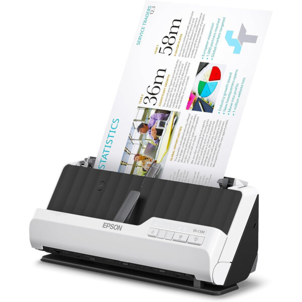 Escáner Vertical de Documentos EPSON DS-C330 A4 USB Dúplex Blanco