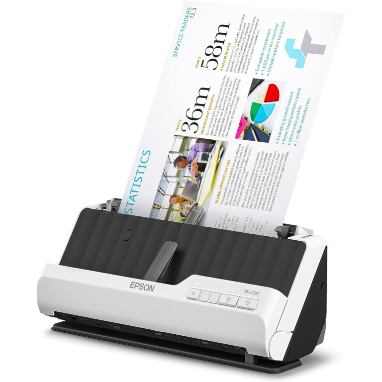 Escáner Vertical de Documentos EPSON DS-C330 A4 USB Dúplex Blanco